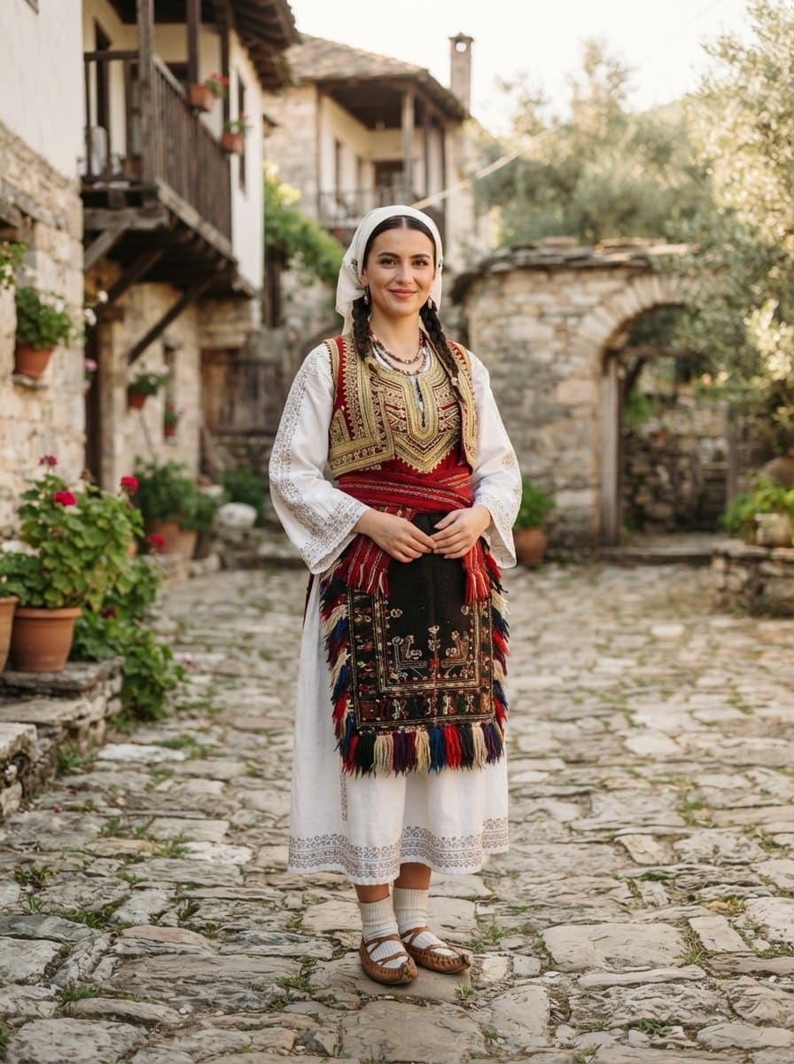 Traditional Albanian Dress costume — example look