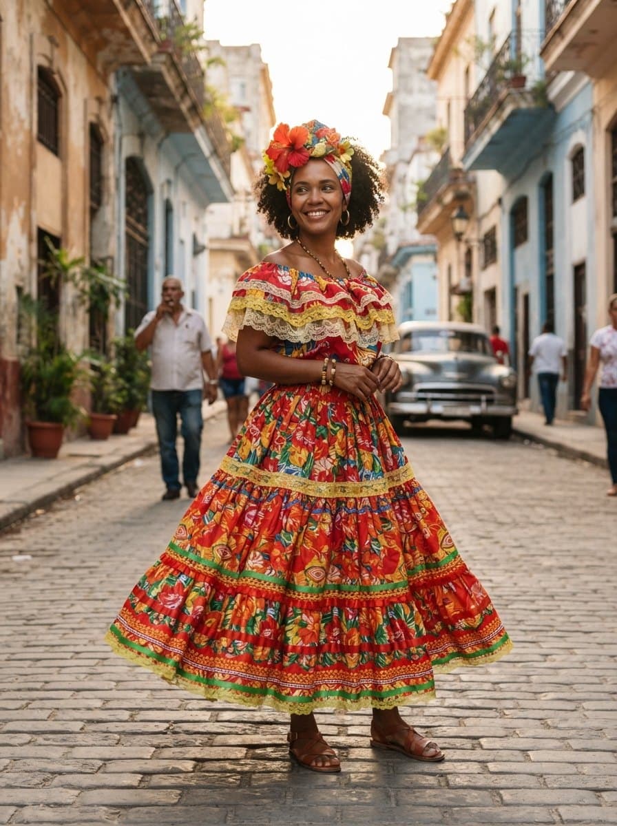Traditional Cuban Dress costume