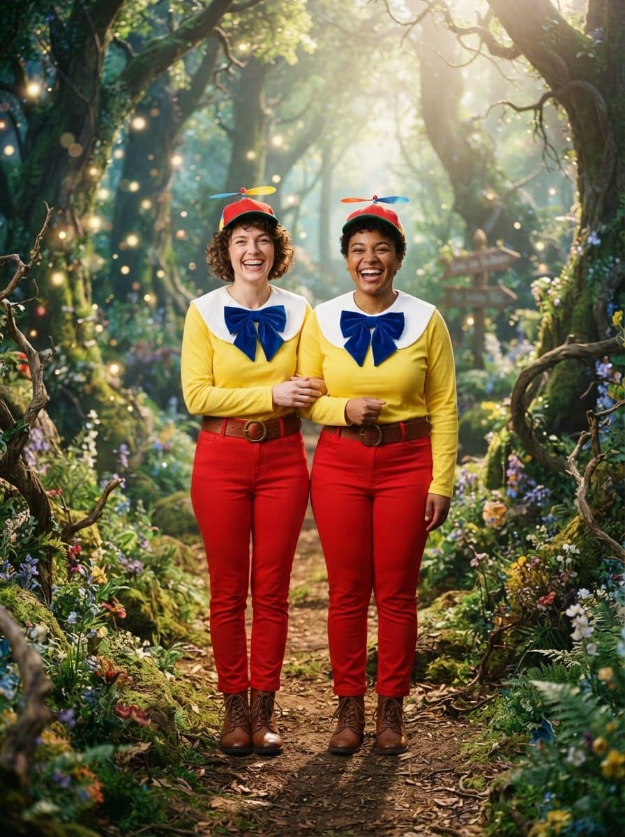 Tweedle Dee and Tweedle Dum costume — example look