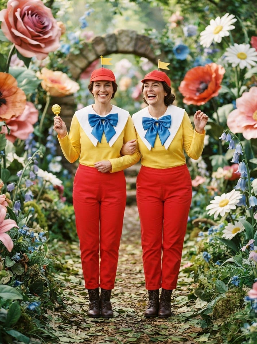 Tweedledee and Tweedledum costume — example look