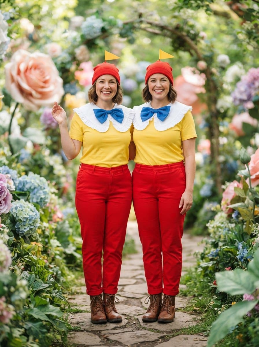 Tweedledum and Tweedledee costume — example look
