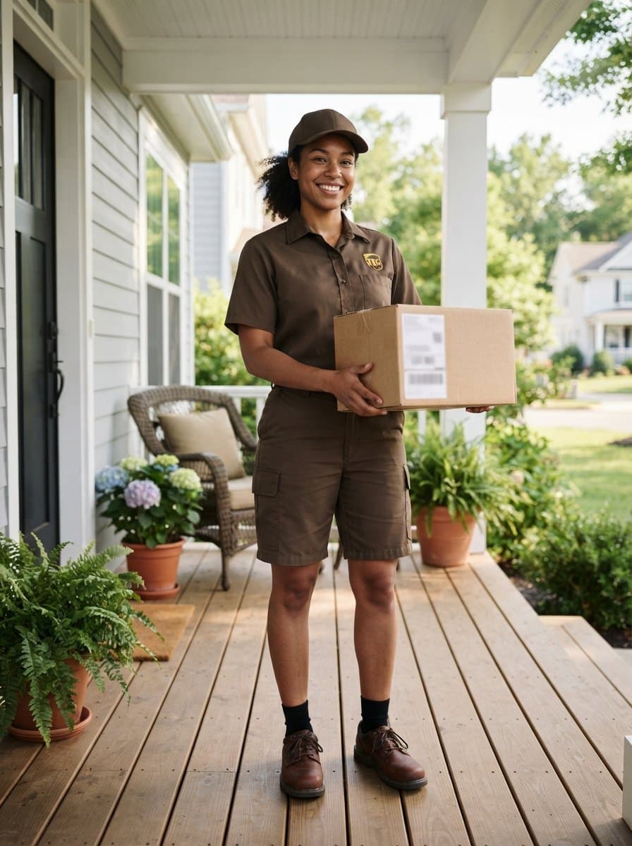UPS Delivery Driver costume — example look