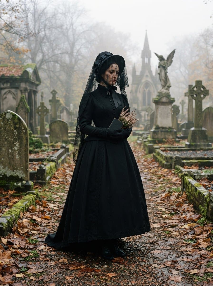 Victorian Mourning costume — example look