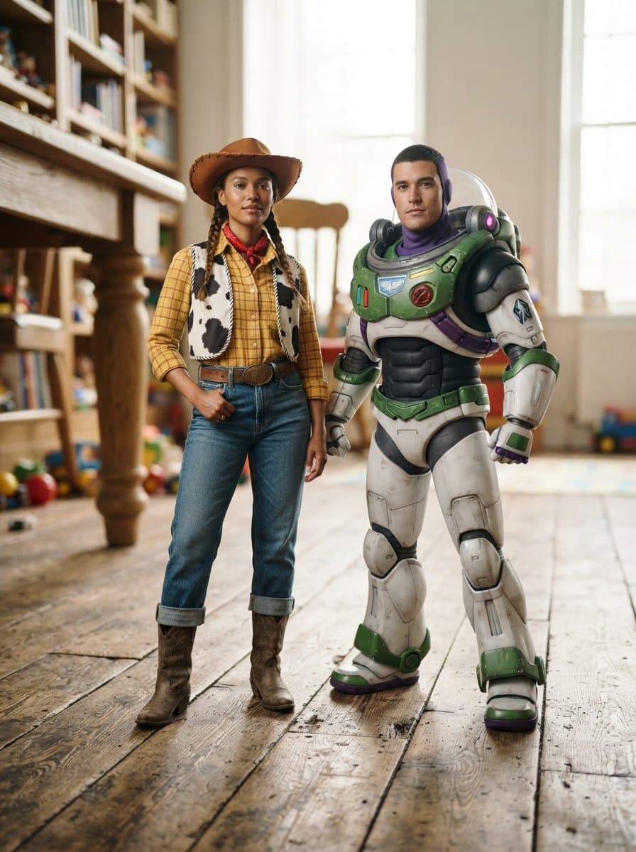 Woody and Buzz Lightyear costume — example look