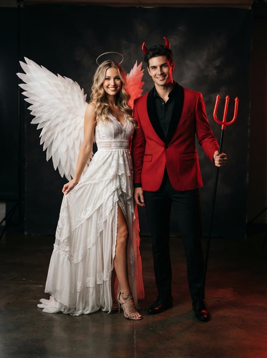Angel and Devil Couples Costume costume