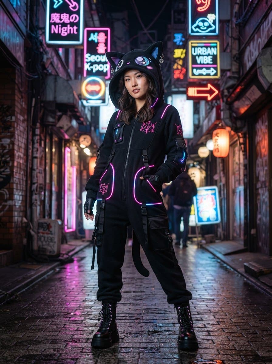 Cat (K-pop Demon Hunter) costume — example look