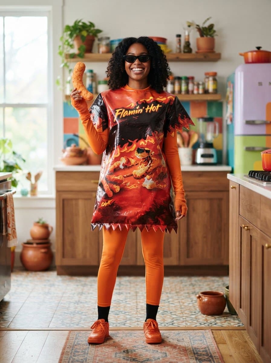 Cheeto costume — example look