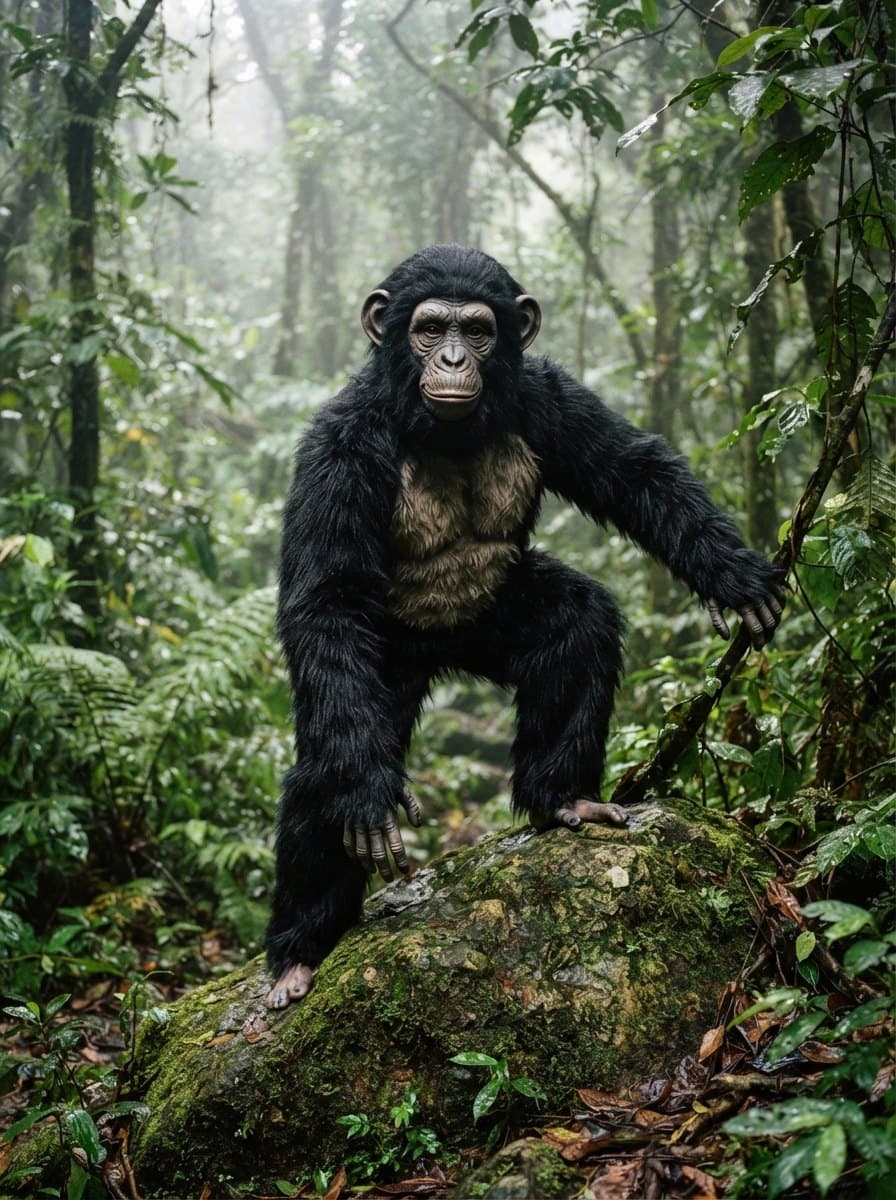 Chimpanzee costume — example look