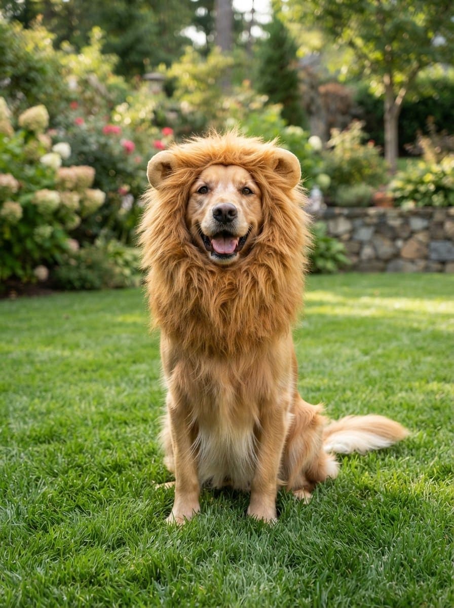 Dog Lion Mane costume