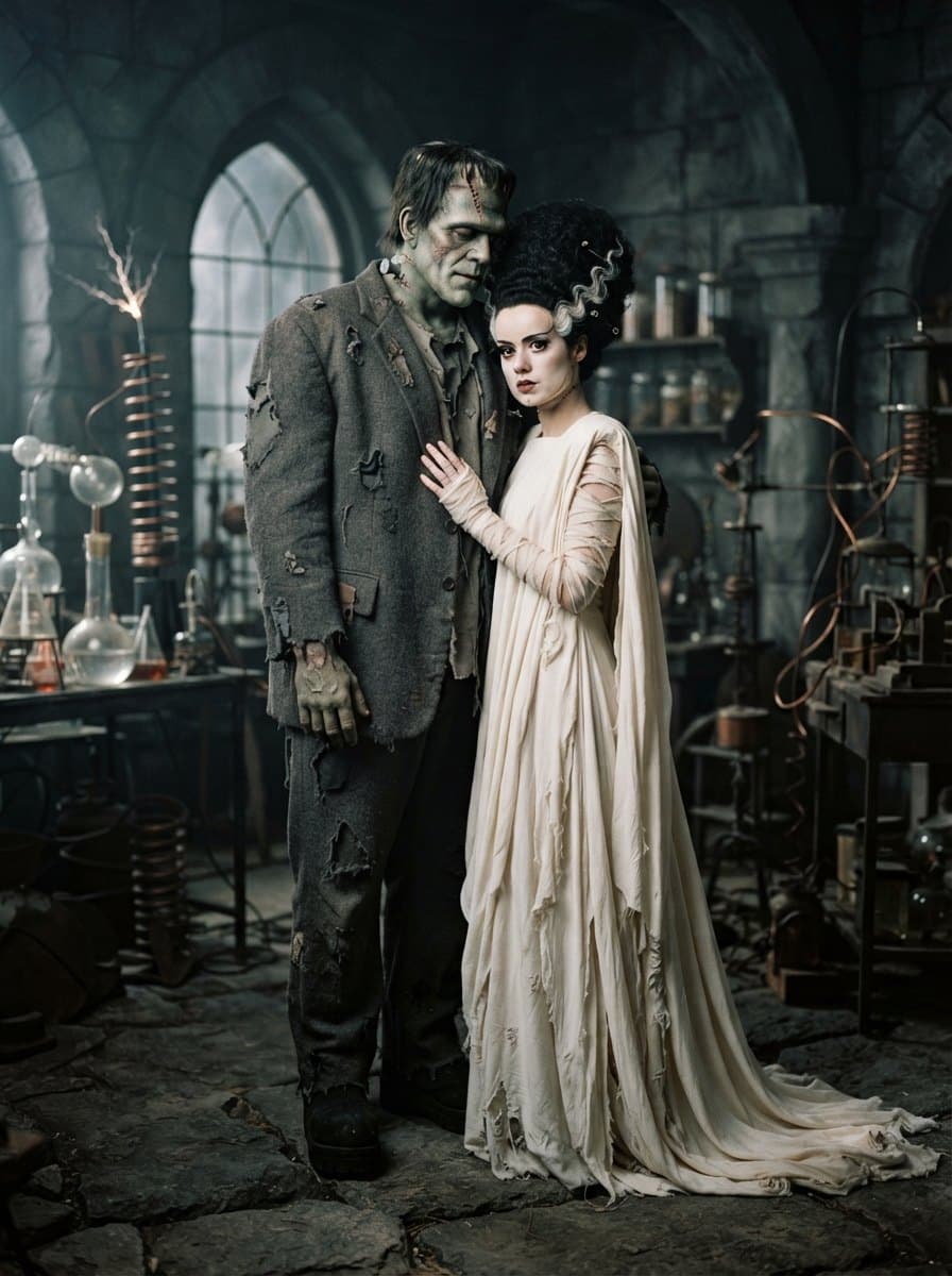 Frankenstein and Bride of Frankenstein costume