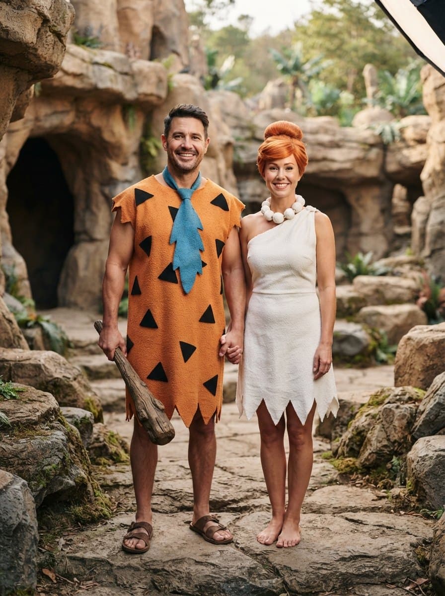 Fred and Wilma Flintstone Couples Costumes costume — example look