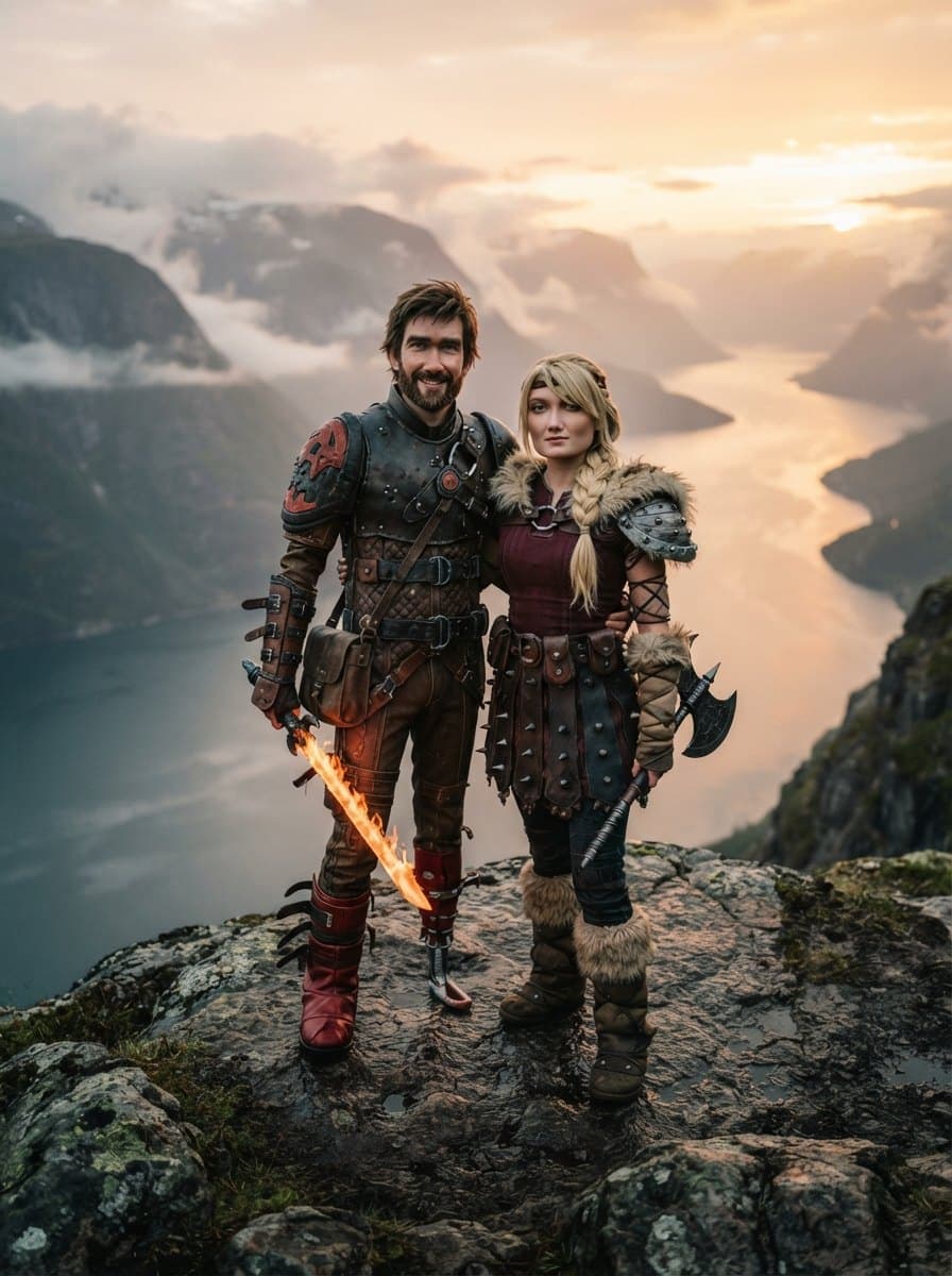 Hiccup and Astrid costume — example look