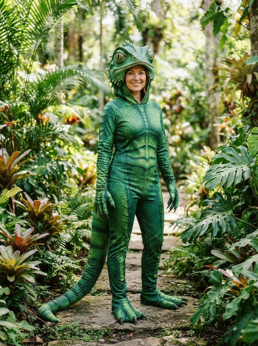 Lizard costume — example look
