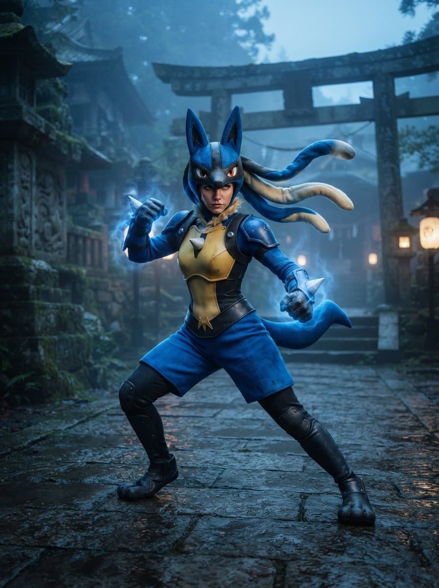 Lucario costume — example look