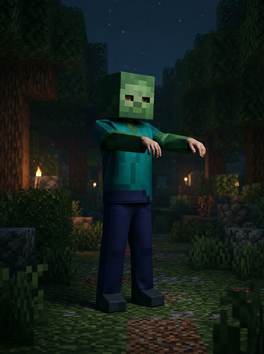 Minecraft Zombie costume