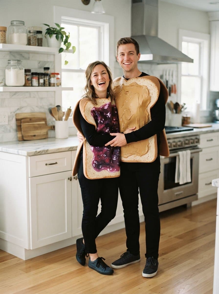 Peanut Butter and Jelly Couples Costumes costume — example look
