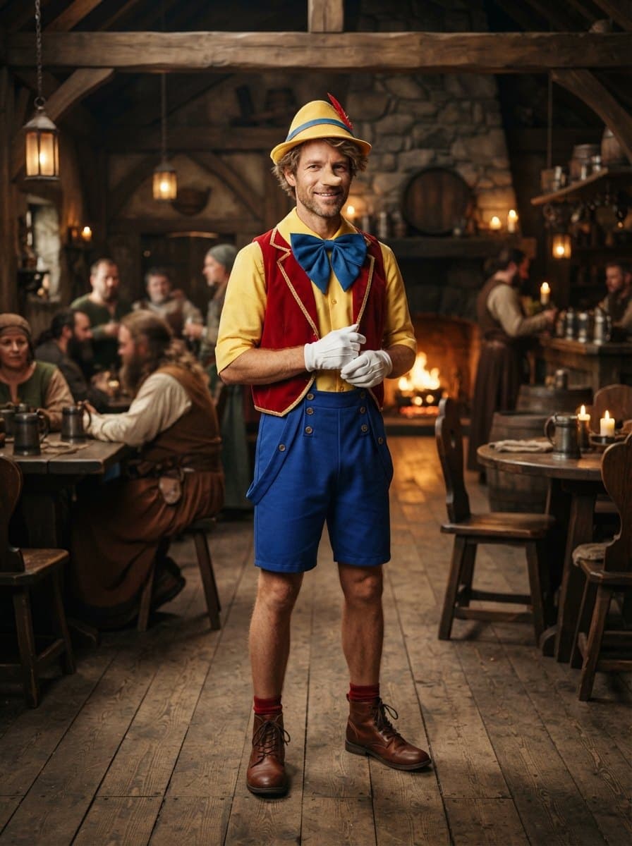 Pinocchio (Shrek) costume — example look