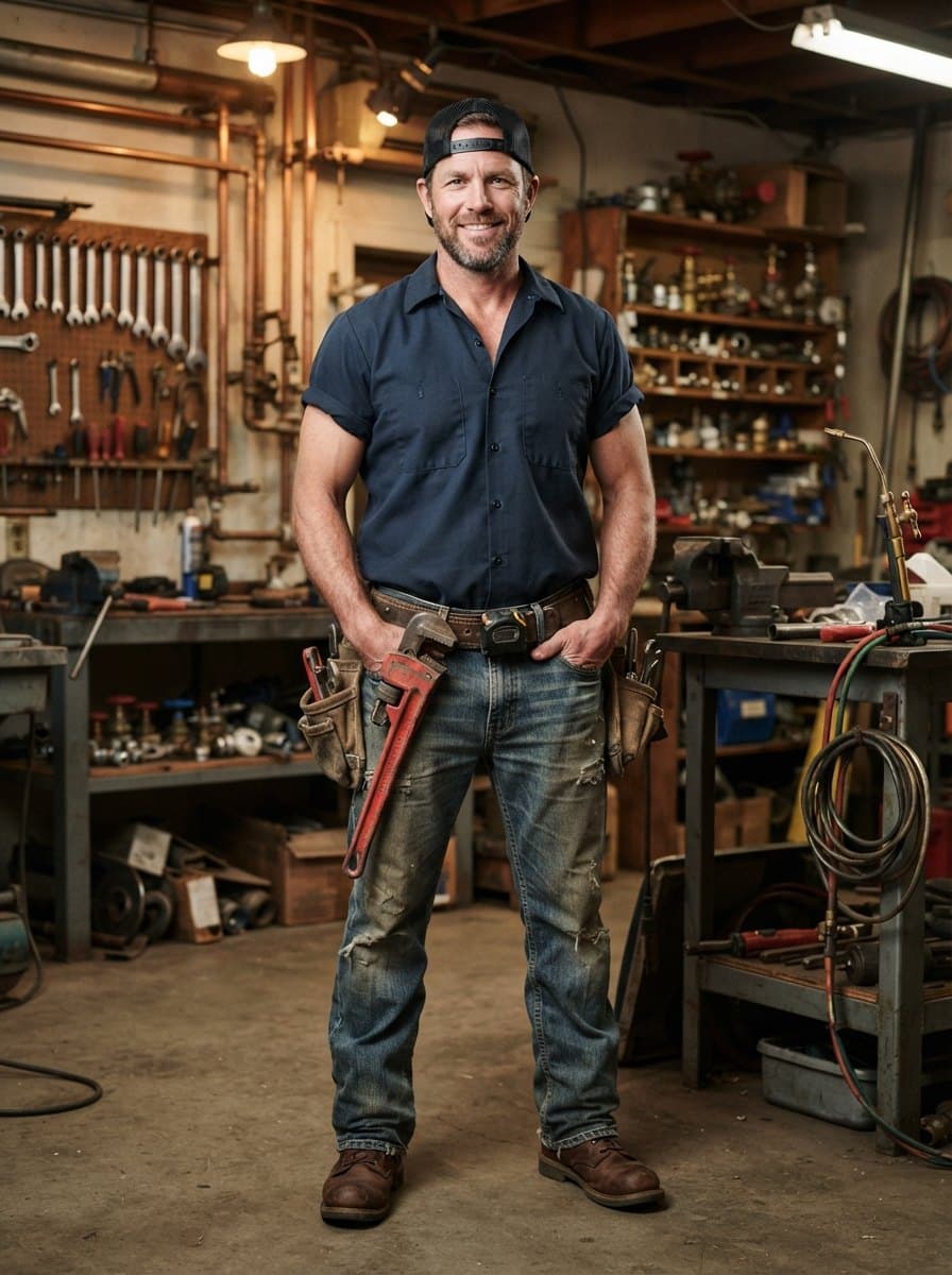 Pipe Laying Expert costume — example look
