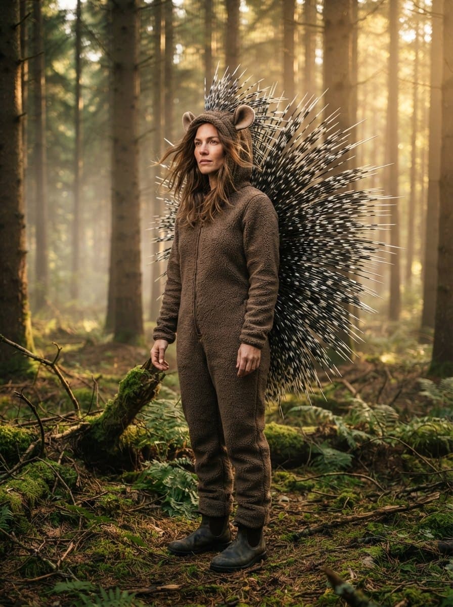 Porcupine costume — example look