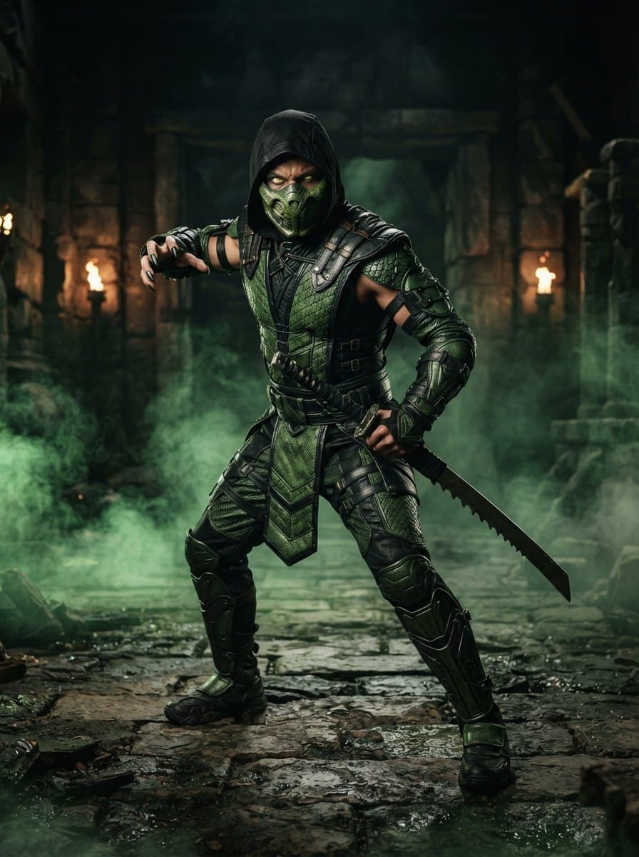 Reptile costume — example look