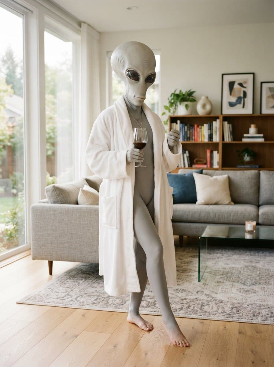 Roger the Alien costume — example look