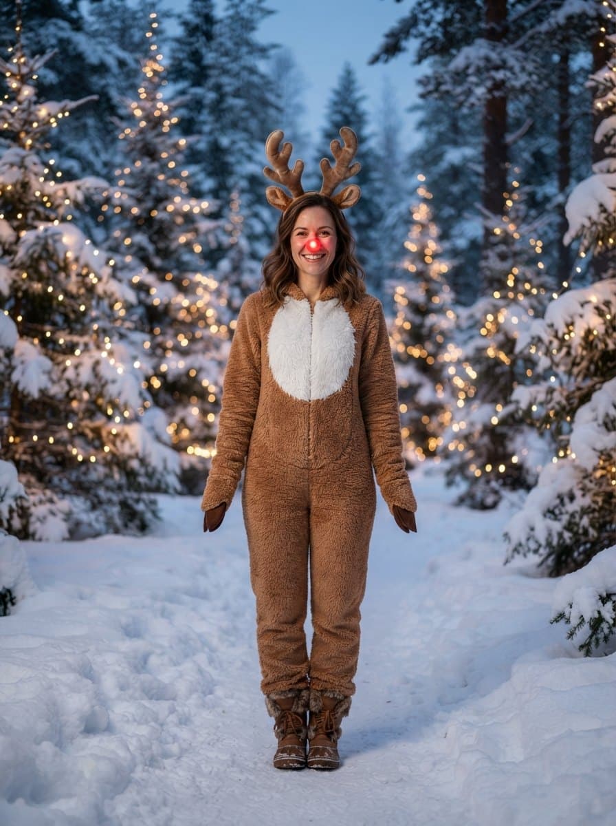 Rudolph the Red-Nosed Reindeer costume — example look