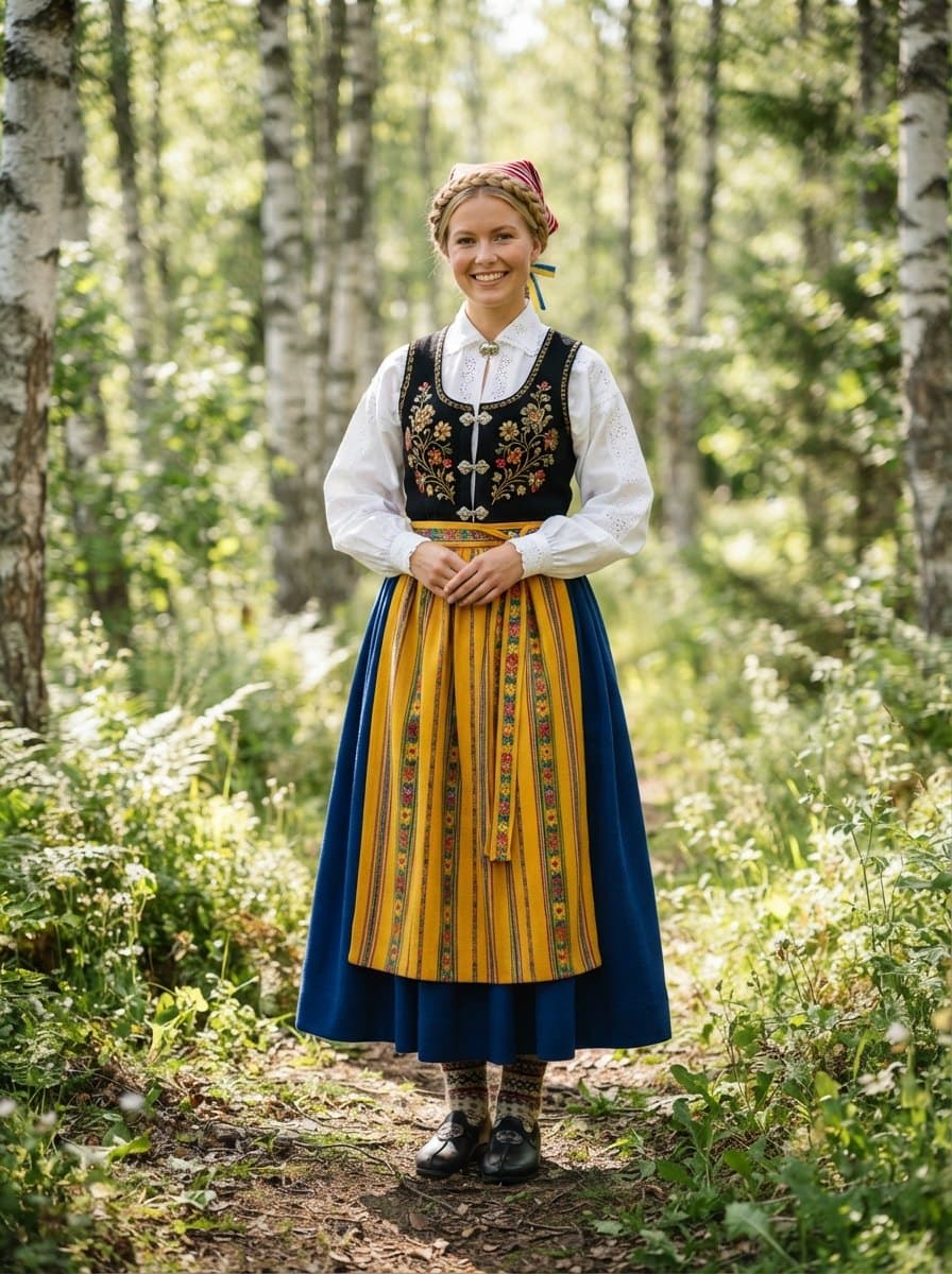 Traditional Swedish Dress costume — example look