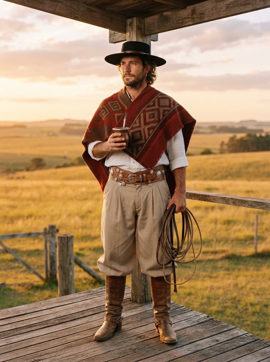 Traditional Uruguayan Dress costume — example look