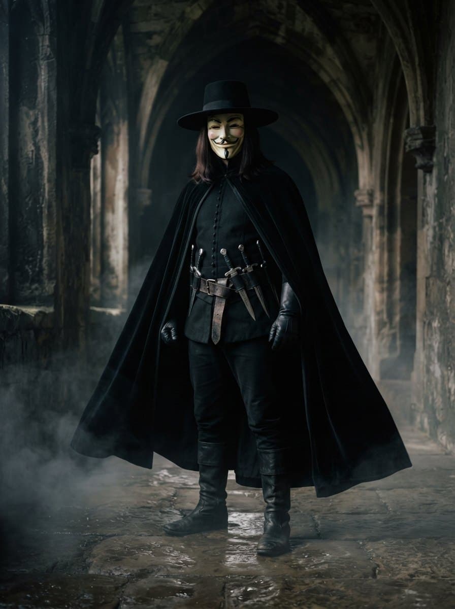 V for Vendetta costume — example look