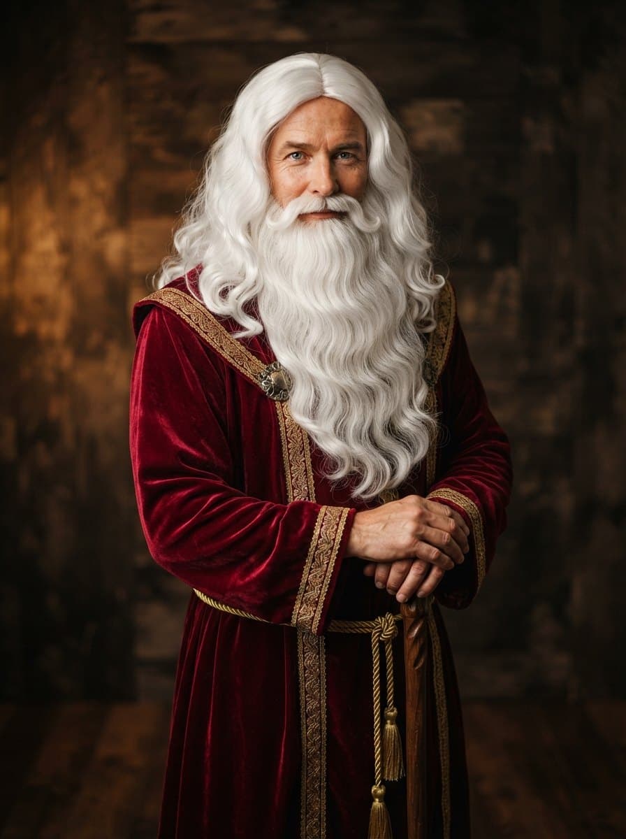 White Costume Beard costume