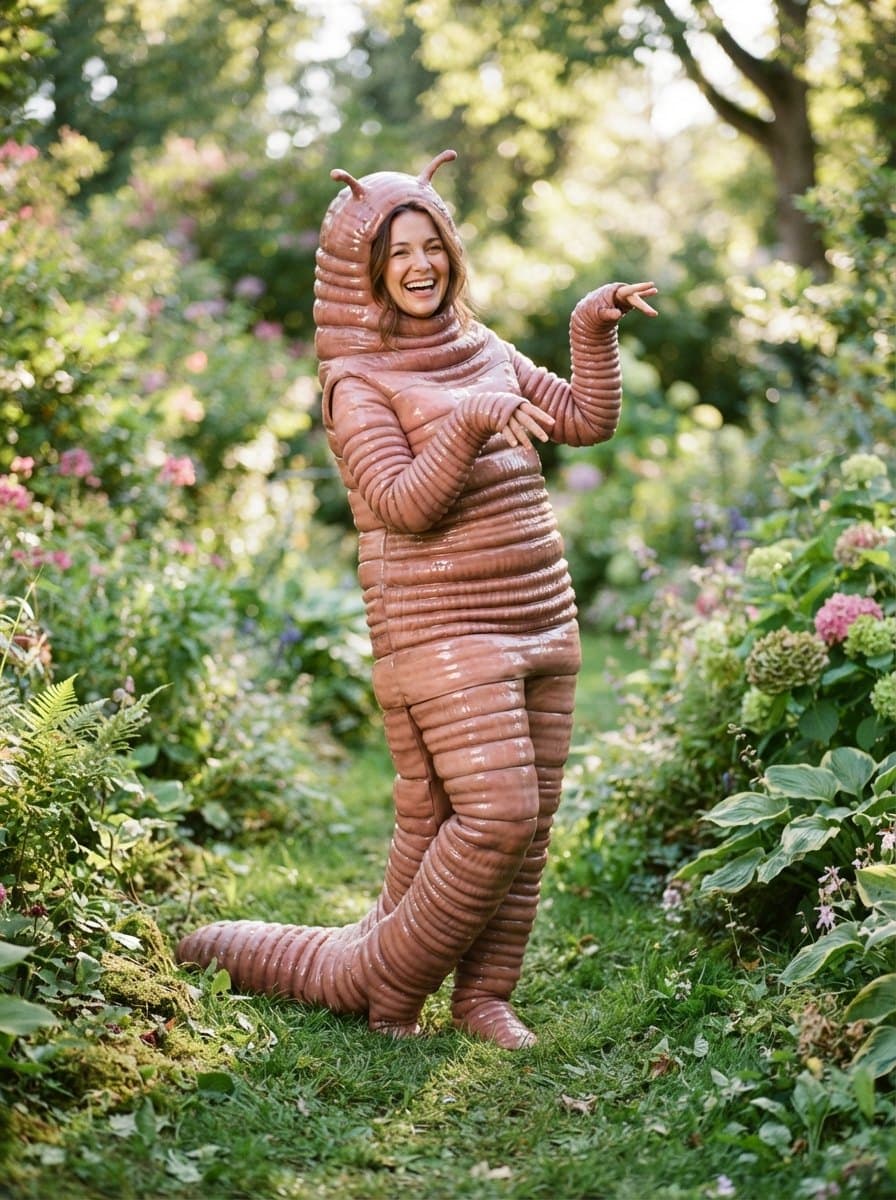 Worm costume — example look