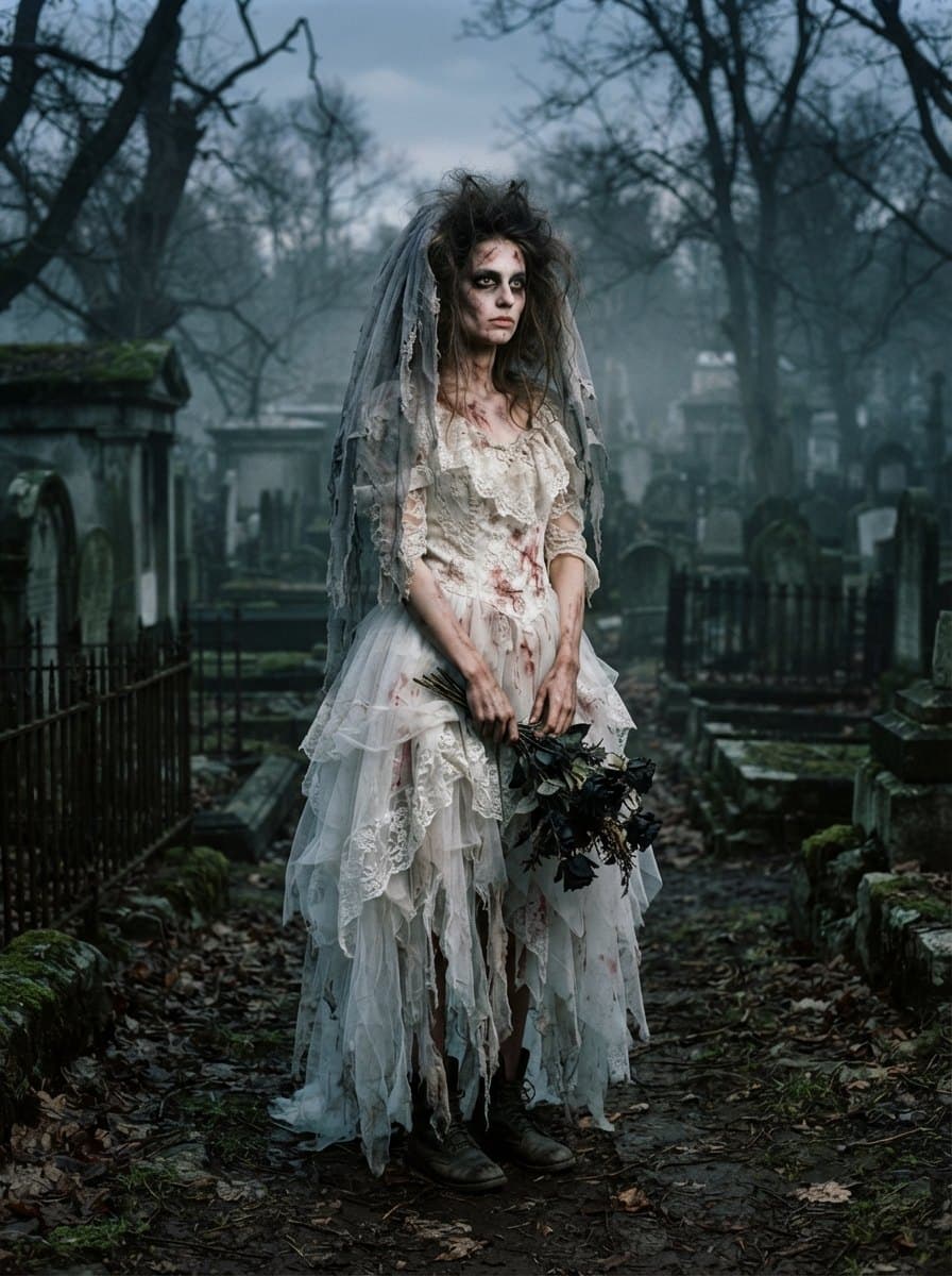 Zombie Bride costume — example look